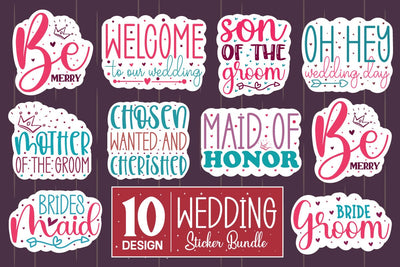 Wedding sticker Svg bundle SVG designmaster24 