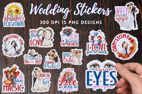 Wedding Stickers Bundle Sublimation Regulrcrative 