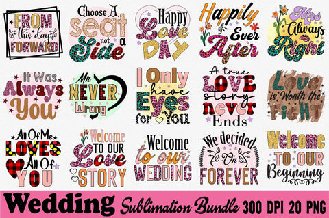 Wedding Sublimation Bundle Sublimation SVGArt 