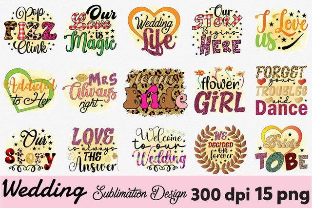 Wedding Sublimation Bundle Sublimation SVGArt 