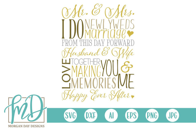Wedding Subway Art SVG Morgan Day Designs 