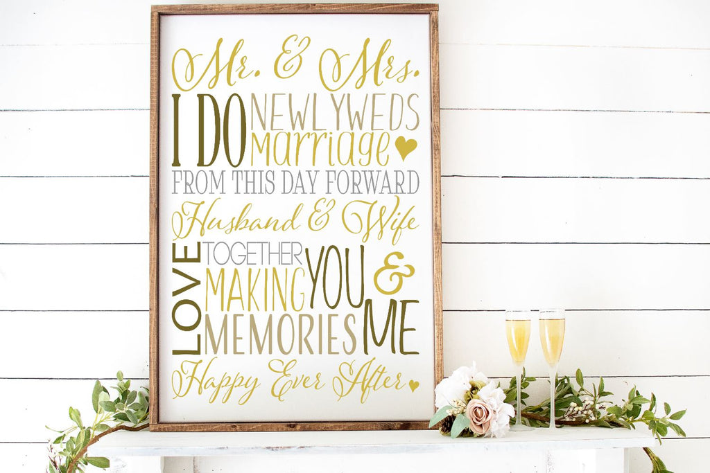 Wedding Subway Art - So Fontsy