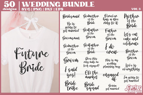Wedding SVG Bundle | Bridal Party SVG Bundle SVG Carla C Designs 