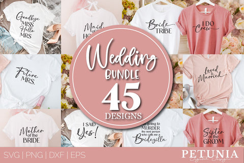 Wedding SVG Bundle | Bride and Groom SVG SVG Petunia Digital Design 