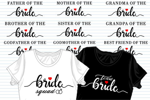 Wedding Svg Bundle, Bride Squad Svg, Wedding Sign Svg Files SVG D2PUTRI, SVG BUNDLE, SUBLIMATION BUNDLE, T SHIRT DESIGNS BUNDLE 