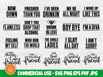 Wedding SVG Bundle, Bridesmaid Svg, Bridal Party SVG TonisArtStudio 