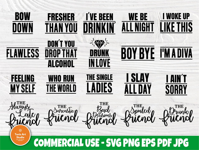 Wedding SVG Bundle, Bridesmaid Svg, Bridal Party SVG TonisArtStudio 