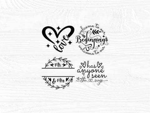 Wedding SVG Bundle, Mr and Mrs Svg, Bridesmaid Svg SVG TonisArtStudio 