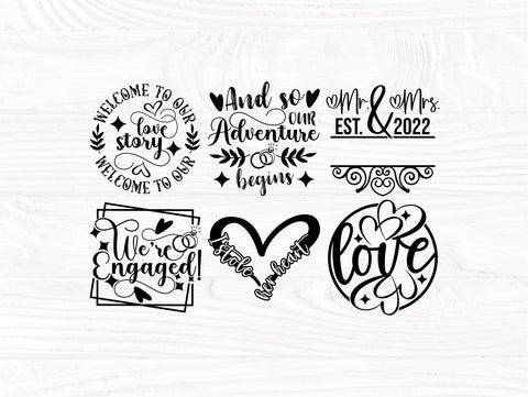 Wedding SVG Bundle, Mr and Mrs Svg, Bridesmaid Svg SVG TonisArtStudio 