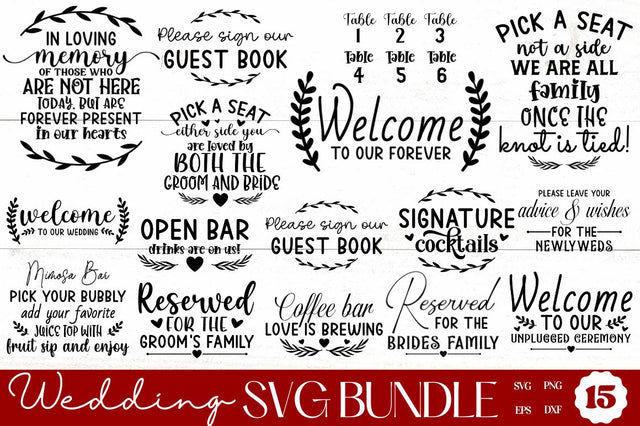 Wedding SVG Bundle SVG DESIGNISTIC 