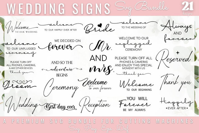 Wedding SVG Bundle SVG DESIGNISTIC 