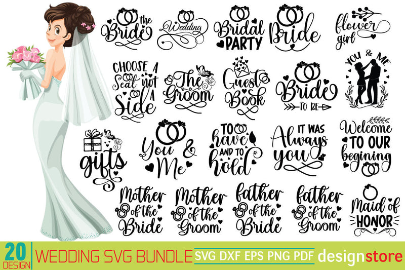 Wedding Svg Bundle SVG designstore 