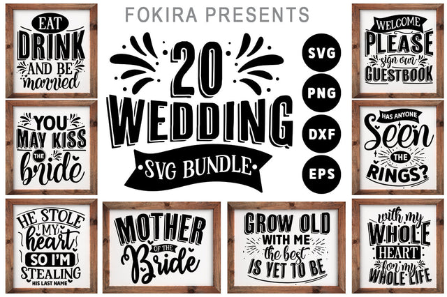 Wedding SVG Bundle SVG fokiira 