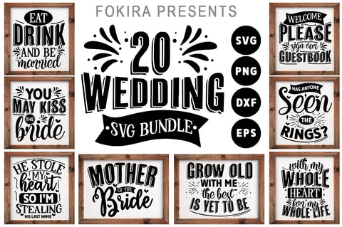 Wedding SVG Bundle SVG fokiira 