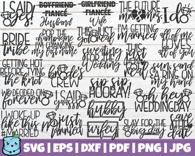 Wedding SVG Bundle SVG MintyMarshmallows 