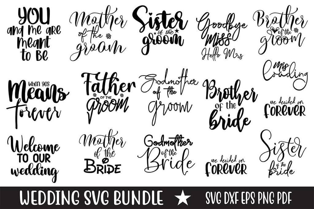 Wedding SVG Bundle - So Fontsy