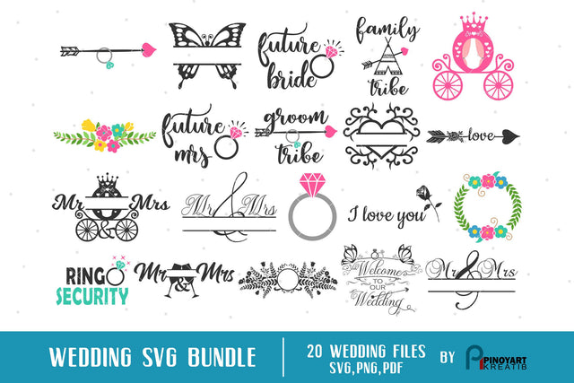 Wedding Svg Bundle SVG Pinoyart Kreatib