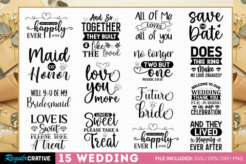 Wedding Svg Bundle SVG Regulrcrative 