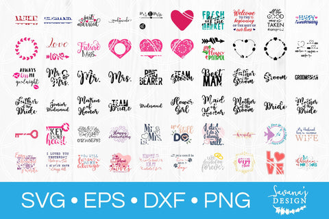 Wedding SVG Bundle SVG SavanasDesign 