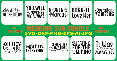 Wedding SVG Bundle SVG Syaman 