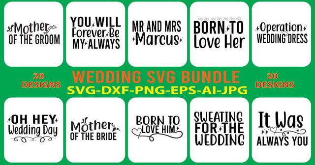 Wedding SVG Bundle SVG Syaman 