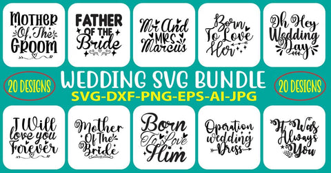 Wedding SVG Bundle SVG Syaman 