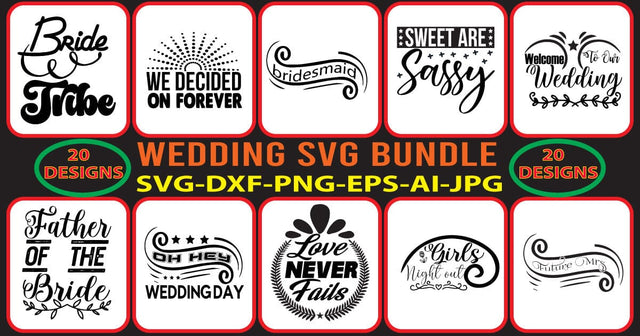 Wedding SVG Bundle SVG Syaman 