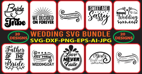 Wedding SVG Bundle SVG Syaman 