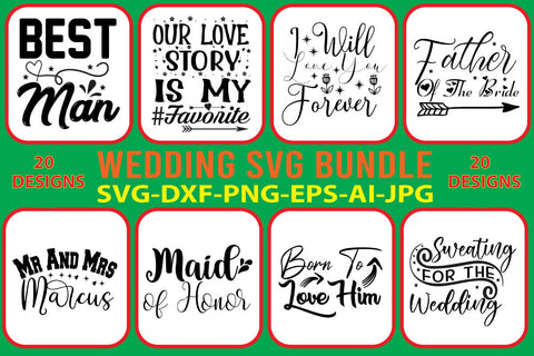 Wedding SVG Bundle SVG Syaman 