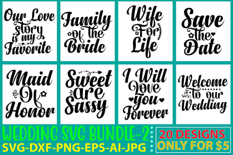 Wedding SVG Bundle SVG Syaman 