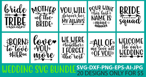 Wedding SVG Bundle SVG Syaman 