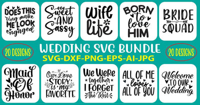 Wedding SVG Bundle SVG Syaman 