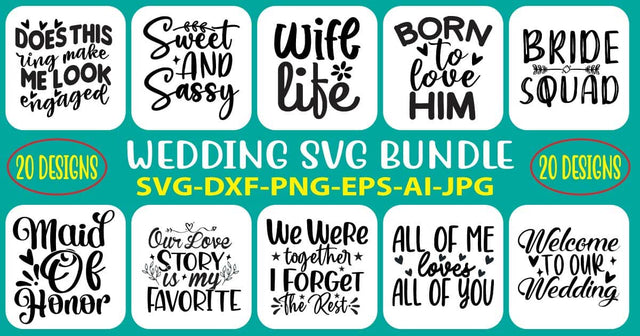 Wedding SVG Bundle SVG Syaman 