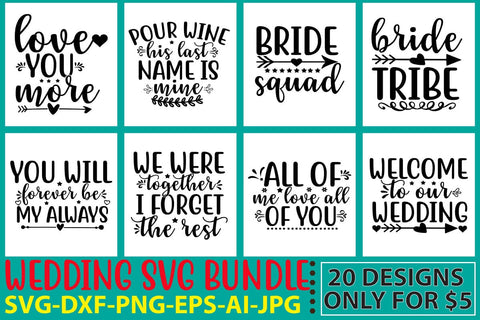 Wedding SVG Bundle SVG Syaman 