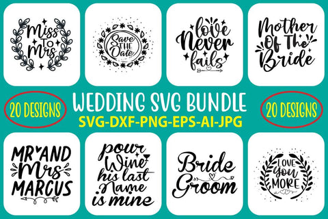 Wedding SVG Bundle SVG Syaman 