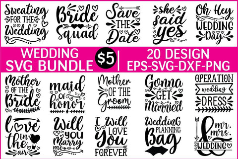 wedding svg bundle vol 1 SVG buydesign 