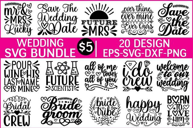 wedding SVG bundle vol 2 SVG buydesign 