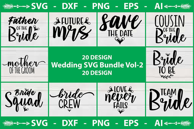 Wedding SVG Bundle Vol-2 SVG shah alam 