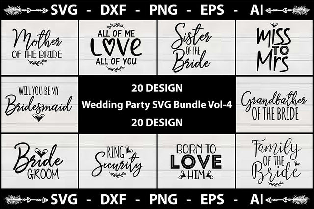 Wedding Svg Bundle Vol-5 SVG shah alam 