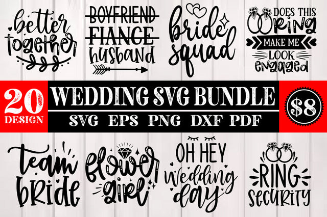 Wedding SVG-Bundle Wedding Quotes Vol 1 SVG Svgcraft 
