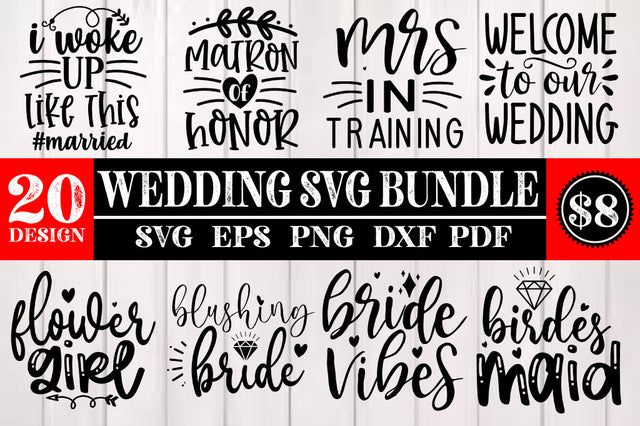 Wedding SVG-Bundle Wedding Quotes Vol 2 SVG Svgcraft 