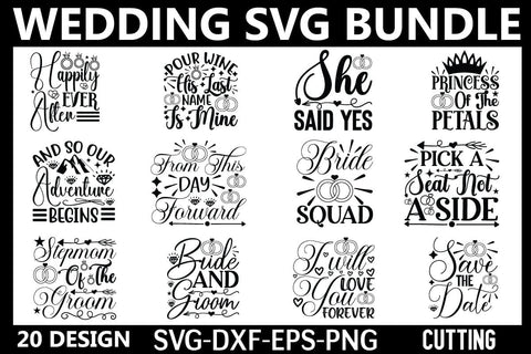 Wedding SVG Bundle, Wedding ring svg bundle SVG BB Type Studios 