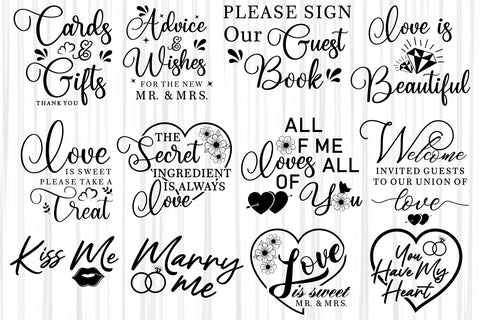 Wedding SVG Bundle, Wedding Sign Bundle SVG D2PUTRI, SVG BUNDLE, SUBLIMATION BUNDLE, T SHIRT DESIGNS BUNDLE 