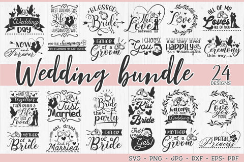 Wedding SVG Bundle | Wedding Sign Bundle SVG TatiStudio 