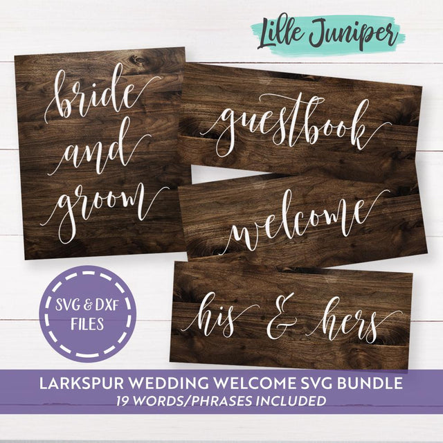 Wedding SVG Bundle | Wedding Welcome SVGs | Rustic Wedding SVG LilleJuniper