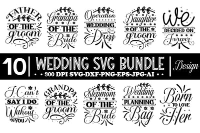Wedding Svg Bundle,Bride svg, Groom svg, Bridal Party svg, SVG designmaster24 