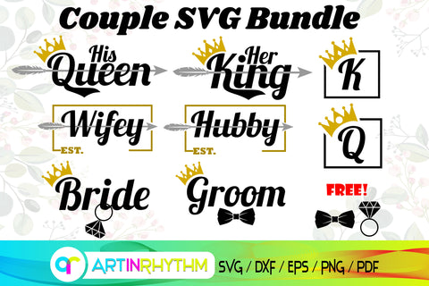 wedding svg, couple svg SVG Artinrhythm shop 