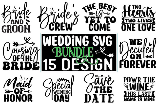 Wedding SVG Design Bundle SVG CraftingStudio 