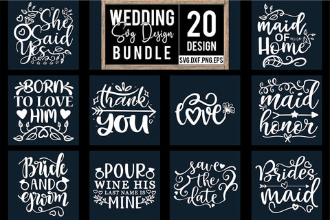 Wedding Svg Design Bundle SVG Creativeart88 