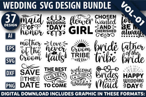 Wedding Svg Design Bundle SVG Rupkotha 
